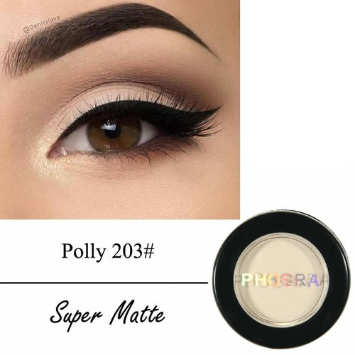 Phoera AQUAPURITY Waterproof Long Lasting Matte Eyeshadow Palette in 12 Pigment Color Face Powder Eye Shadow Cosmetic Cream Makeup Cosmetic (203 POLLY)