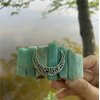 Crystal Boho Celtic Amazonite Mermaid Barrette Hair Clip for Long Hair Slide Irish Hair Accessories Gift
