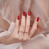 DANNI & TONI Semi Cured Gel Nail Strips Red (Scarlet Delight) Gel Nail Polish Stickers Glossy Nail Wraps 28 Stickers