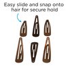 Goody Colour Collection Contour Hair Clips, Brunette, 6Count (Pack of 3)