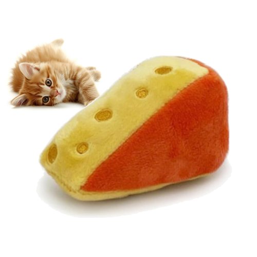 munchiecat Premium Cheese Wedge: Organic USA-Made Catnip Toy for Cats and Kittens, Ultimate Feline Fun (1-pc)