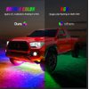 Nilight 4Pcs Car Underglow Neon Accent Strip Lights 256 LEDs RGBIC Multi Color DIY Sound Active Function Music Mode with APP Control and Remote Control Underbody Light Strips, 2 Years Warranty