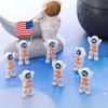 Sonwyoung 50 Pcs Mini Astronaut Figurines Miniature Astronaut Toys Rubber Tiny Astronauts Cake Topper Space Astronaut Party Favors for Christmas Space Birthday Gifts Goodie Bag Piñata Stuffers