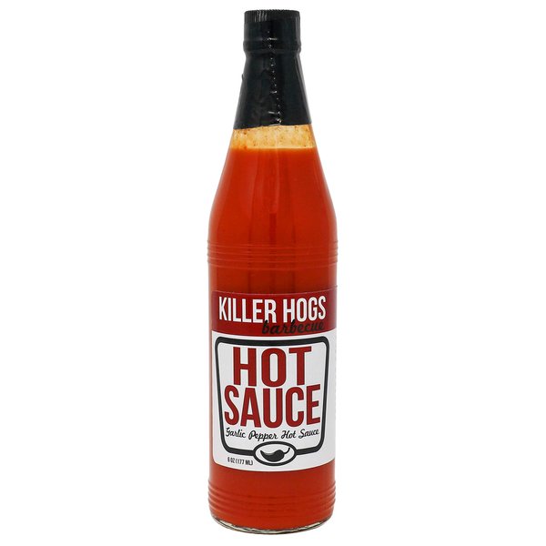 Killer Hogs Hot Sauce | Grill and BBQ Hot Sauce with the Right Amount of Kick | Aged Red Peppers, Tangy Vinegar, and Garlic | 6 Ounces