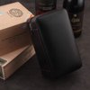 G galiner Cigar Humidor Travel leather Case Cedar Wood Portable Cigar Box Removable Cedar Tray Black Gift Box