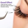 WBCBEC 6 Pairs Replacement Eyelids for Mannequin Head Removable Realistic Eyelids with Eyelashes Mannequin Head Eyelids for Eyelash Training Practice Makeup Eyelash Extensions