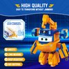 Super Wings Transformer Toys, 5 in Marty Airplane Transformer Figures Toys, 2 in 1 Mode Rescue Bots Action Figure Toys for 3-5 Year Old Boys Girls, Fun Plane Toys for Toddlers Kids Age 3 4 5 6 7