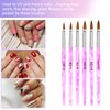 Acrylic Nail Brush Dappen Dish Set, 6PCS Nail Art Pen and 4PCS Crystal Dappen Dish for Acrylic Nails, Manicure Bowl Cup Glass Container for Acrylic Liquid Nail Tool Kit