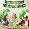 Snake Birthday Decorations 32 Pcs Snake Party Supplies with Green Birthday Banner Cake&Cakecup Topper Balloons for Kids Boys Birthday Party Decor