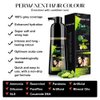 No-Stain Hair Dye Shampoo for Men & Women, No-Stain on Skin & Scalp, Natural Ingredients, Ammonia & Parabens-Free, Up to 100% Gray Coverage, Easy No-Mix Application, 200 mL, Pack of 1 (Natural Black)