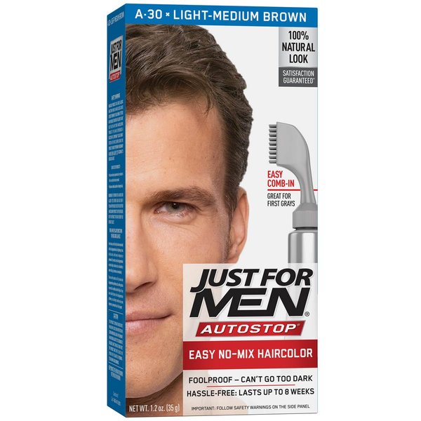 Just for Men AutoStop Hair Color, Light Medium Brown