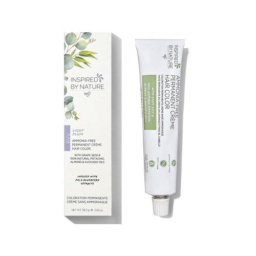 ion Ammonia-Free Permanent Hair Color Light Plum 6VV, made from 100% naturally-derived polymers, cruelty free, vegan, PPD free, recyclable packaging, 2.05 oz