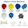 106pcs Birthday Balloons Garland Arch Kit 18/12/10/5 with Print Balloons for Party Birthday Decorations, Dog Party Supplies for Boys