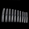 Yimart 100pcs White/Clear/Natural Extra Long Curve Nail Tip UV Gel French Acrylic False Nail Art Salon long Tips (Clear)