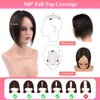 Uaismewow Hair Toppers for Women Real Human Hair Short Hair Toppers for Women with Thinning Hair 100% Remy Human Hair Clip in Dark Brown Real Hair Topper Middle Part Hair Topper for Thin Hair
