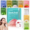 10PCS Face Sheet Mask Skin Care,Hydrating Face Sheets Masks Bulk Gift Set,Moisturizing Long-lasting Sheet Face Masks Skincare for Women,Facial Sheet Mask for All Skin Types