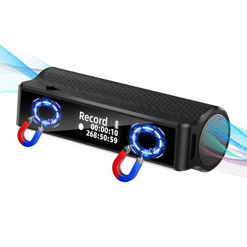 Z8Pro 128GB LED Power Display Magnetic Voice Recorder,35Days Continuous Recording Device,Voice Activated Recorder with AI Noise Reduction,Audio Recorder for Meetings/Lectures/Interviews