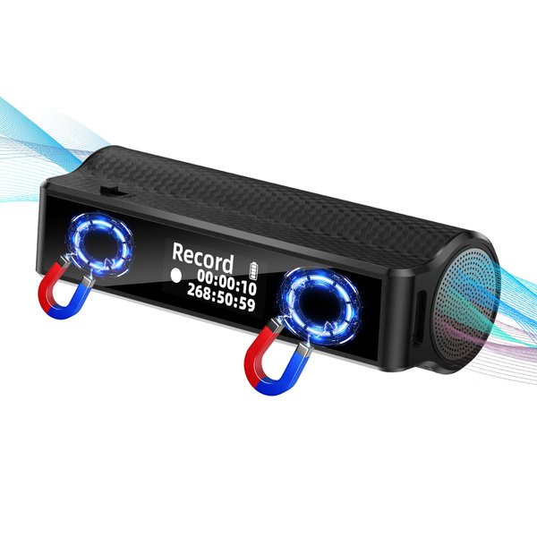 Z8Pro 128GB LED Power Display Magnetic Voice Recorder,35Days Continuous Recording Device,Voice Activated Recorder with AI Noise Reduction,Audio Recorder for Meetings/Lectures/Interviews