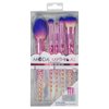 MODA Mythical Star 6pc Travel-Size Makeup Brush Kit – Vegan Face & Eye Brushes with Holographic Travel Case