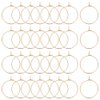 Beebeecraft 1 Box 100Pcs Hoop Earring Findings 18K Gold Plated 20mm Wine Glass Charms Rings with 0.7mm Pin DIY Earring Beading for Hoop Earrings Making