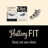 i-ENVY Half Lashes, Edge Fit False Eyelashes Natural Dramatic Look Wispy Cat Eye Clear Band Fluffy Volume Soft Strip Short Half Fake Eyelashes Light Weight Comfort Everyday Easy to Wear (FLUTTERY FIT)