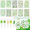 10 Sheets St Patrick’s Day Nail Art Stickers 3D Self-Adhesive Shamrock Nail Decals Green Clover Gold Hat Letters Nail Art Design Irish Nail Stickers for Women Kids Girls Nail Supplies Decorations