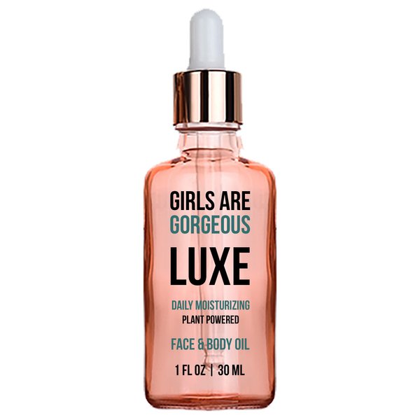 LUXE Glow Plumping Face Oil | Nourish & Illuminate | Good for Gua Sha and Hand Facial Massage | by Girls are Gorgeous (1 Oz)