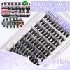 Fluffy Lash Clusters Eyelash Extension 10-18mm Thick Lash Clusters Volume Individual Lashes 100D Wispy D Curl Eyelash Clusters Full Volume DIY Plant Fibres False Eyelashes, by Yaiseiko