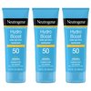 Neutrogena Hydro Boost Water Gel Sunscreen Lotion with Broad Spectrum SPF 50, Water-Resistant Hydrating Body Sunscreen, Non-Greasy, Hyaluronic Acid, Travel Size, 3 fl. Oz, Pack of 3
