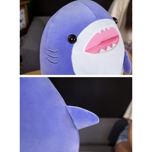 COSGOO 17 Inch Soft Purple Shark Plush Hugging Pillow Cute Shark Stuffed Animal Plushies Shark Doll Toy Kids Stuffed Animals Shark Plush Toys for Birthday, Valentine, Christmas or Daily¡­