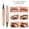 Eyebrow Pencil,Dark Brown 4-Point Micro-Fork Tip Eyebrow Pen,Smudge-Proof Portable Microblading Eyebrow Pencil,Eye Makeup Long-Lasting Waterproof To Create Exquisite Natural Eyebrow Hair for Women