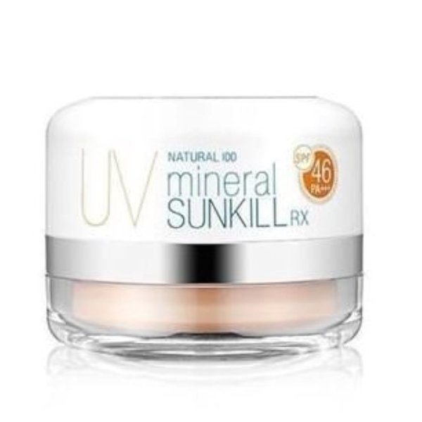 Catrin Natural 100 Mineral Sunkill RX 12g Mineral Sun Protection Powder with SPF 46 Face Makeup Fix Matte Setting Powder