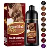Black Hair Dye 16.9 Fl Oz, Argan Oil Natural Black Hair Shampoo, 3 in 1 Hair Dye Shampoo, Easy To Use, Semi-Permanent Hair Color Shampoo (Black)