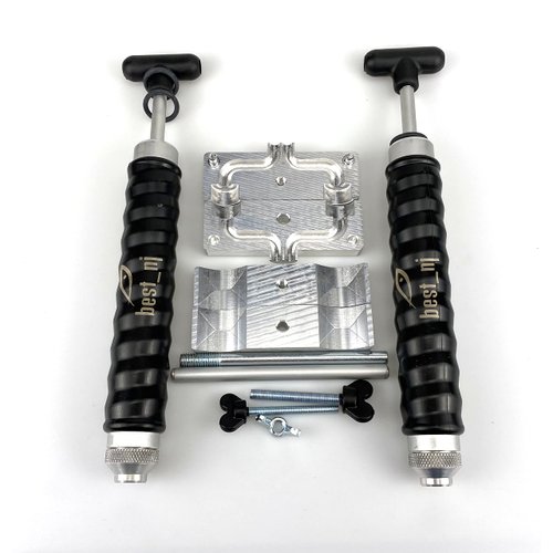 2 x 45 Milliliter Aluminum Twin Dual Injector Mixing Set for Soft Plastic Fishing Lure Mold
