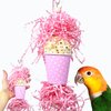 Bonka Bird Toys Spotty Sola Foraging Medium Parrot Cage Toy, Pionus, Ringneck, African Grey, and Similar Sized Birds (2371 Pink)