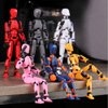 Schythely Titan T13 Action Figures Set-(Assembly Required) Robot Action Figure Fidget Toys for Nova N13 Anime Figures with 3D Lucky Dummy 13 Robot Figures Multi Movable Joints Gifts (Orange Blue)