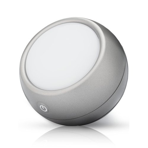 Circadian Optics Light Therapy Lamp - UV-Free LED Happy Mood Lamps with 10,000 Lux - Full Spectrum Sun Lights - Leo (Light Grey)