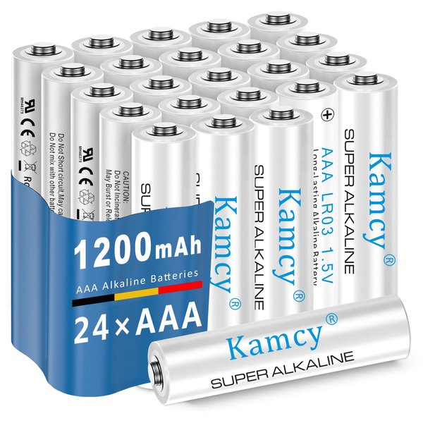 KAMCY AAA Alkaline Batteries 24 Pack, Triple AAA Batteries 1.5V Long Lasting High-Performance AAA Batteries, Leakproof Design Single Use Battery