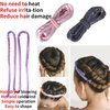 Neuvikter Heatless Curling Rod Headband with Hair Clips and Scrunchie, Hair Brush Styler for Curly Hair, Sleeping Curls Silk Ribbon with Hair Rollers for Long Hair (3Pcs-White)