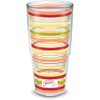 Tervis Made in USA Double Walled Fiesta Insulated Tumbler Cup Keeps Drinks Cold & Hot, 24oz - No Lid, Sunny Stripes