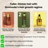 EKMIVEDA Hair Growth Set With Ayurvedic Herbs- Amla, Bhringraj, Castor, Rosemary For Hair Growth. Sulfate Free Hair Thickening Product,3 Pcs - Oil, Shampoo & Serum, 8.45 Fl Oz