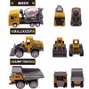 Kids Diecast Construction Vehicles Metal Engineering Cars Set Toys Play Trucks for Boys Age 3 4 Birthday Party Supplies Cake Topper (Pack of 6)