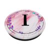 Cell Phone Pop Out Holder,Pink Purple Blue Flower Letter I PopSockets Grip and Stand for Phones and Tablets