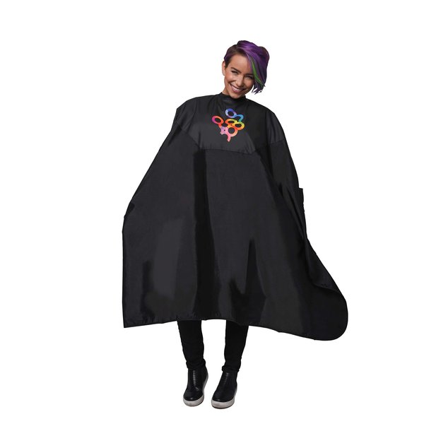 FRAMAR Color Cover Salon Cape – Hair Cape with Snap Closure and Rubberized Chest, Cosmetology Supplies and Hair Cutting Cape