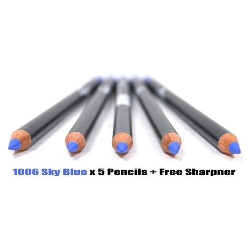 Italia 5 BLUE EYE LIP LINER PENCIL 1006 SET + FREE SHARPENER & Free ZipBag