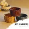 Dollhouse Miniature Plant Stand Basket：Cabilock 3Pcs Miniature Dollhouse Crafts Miniature Woven Basket Small Craft for Girls and Boys DIY