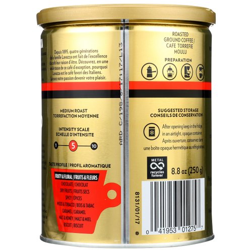 Lavazza Qualita Oro Ground Coffee, 8.8 Ounce (Pack of 1) - Packaging May Vary