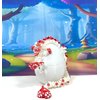 3D Printed Dragon Mushroom Dragon, Articulated 12" White and RED Dragon with Classic Egg, Fidget Toy, Executive Desk Toy D036-CLS