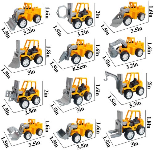 Juuxncgv 24PCS Mini Construction Vehicles,Play Figure Vehicles,Pull Back Engineering Vehicles,Toy Figure Construction Vehicles,Small Construction Toys for Birthday Party Favors,Gifts