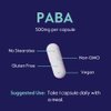 BESTVITE PABA 500mg (240 Vegetarian Capsules) (120 x 2) (para-Aminobenzoic Acid) - No Stearates - Vegan - Non GMO - Gluten Free